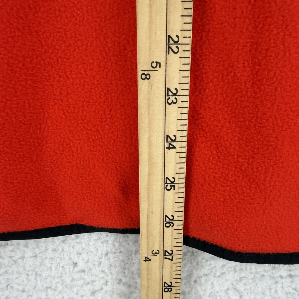 The North Face Sweatshirt Mens Medium Red Black 1/4 Zip Fleece Pullover Logo